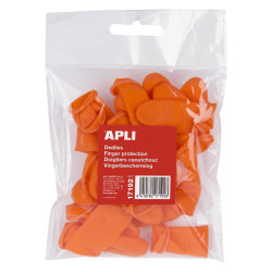 (17192) APLI DEDÍLES LATEX TALLA M COLOR NARANJA -20U-