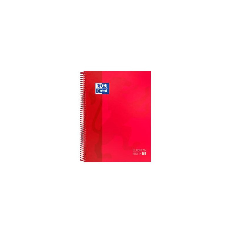 (100430198) OXFORD CUADERNO CLASSIC EUROPEANBOOK 1 WRITE&ERASE 80H A4+ 5X5MM MICROPERFORADO T/EXTRADURA ROJO