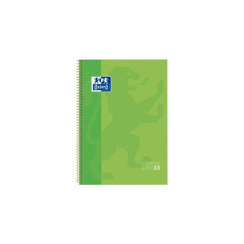 (100430199) OXFORD CUADERNO CLASSIC EUROPEANBOOK 1 WRITE&ERASE 80H A4+ 5X5MM MICROPERFORADO T/EXTRADURA VERDE MANZANA