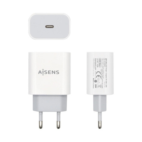 (A110-0537) AISENS CARGADOR USB-C PD3.0  20W ALTA EFICIENCIA 5V/3A 9V/2