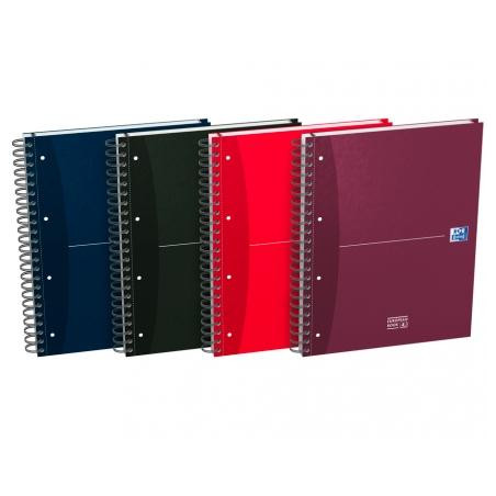 (100104738) OXFORD CUADERNO OFFICE ESSENTIALS EUROPEANBOOK 4 MICROPERFORADO 120H A4+ 5X5 C/SEPARADORES T/EXTRADURAS C/SURTIDOS