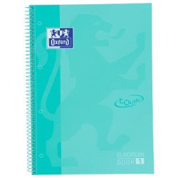 (400117274) OXFORD CUADERNO TOUCH EUROPEANBOOK 1 WRITE&ERASE 80H A4+ 5X5MM MICROPERFORADO T/EXTRADURA MENTA PASTEL