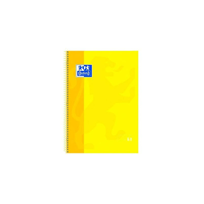 (100430200) OXFORD CUADERNO CLASSIC EUROPEANBOOK 1 WRITE&ERASE 80H A4+ 5X5MM MICROPERFORADO TAPA EXTRADURA AMARILLO