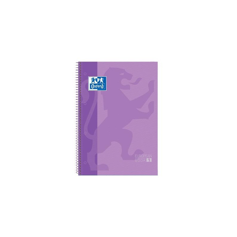 (100430201) OXFORD CUADERNO CLASSIC EUROPEANBOOK 1 WRITE&ERASE 80H A4+ 5X5MM MICROPERFORADO TAPA EXTRADURA MALVA