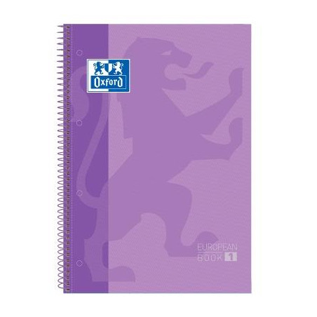 (100430201) OXFORD CUADERNO CLASSIC EUROPEANBOOK 1 WRITE&ERASE 80H A4+ 5X5MM MICROPERFORADO TAPA EXTRADURA MALVA