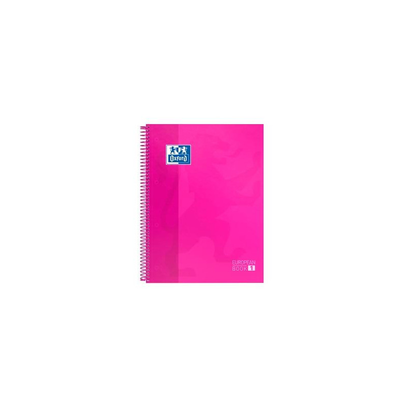 (100430270) OXFORD CUADERNO CLASSIC EUROPEANBOOK 1 WRITE&ERASE 80H A4+ 5X5MM MICROPERFORADO T/EXTRADURA FUCSIA