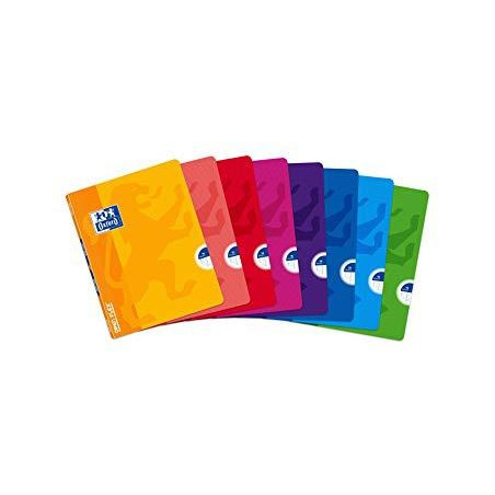 (400026392) OXFORD LIBRETA GRAPADA OPENFLEX 48H A5+ 4X4MM TAPA DE PLÁSTICO C/SURTIDOS