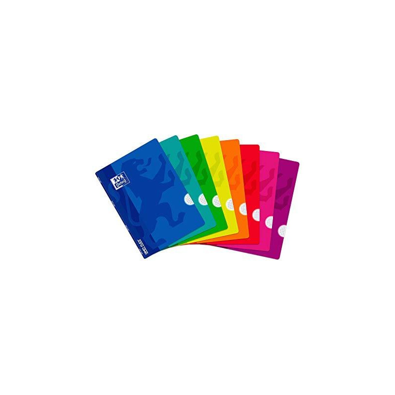 (400026393) OXFORD LIBRETA GRAPADA OPENFLEX 48H A4 4X4MM TAPA DE PLÁSTICO C/SURTIDOS