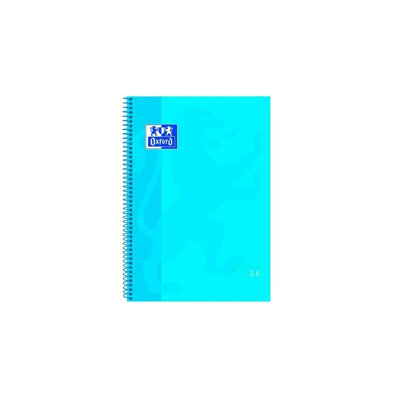 (400028276) OXFORD CUADERNO CLASSIC EUROPEANBOOK 1 WRITE&ERASE 80H A4+ 5X5MM MICROPERFORADO T/EXTRADURA TURQUESA