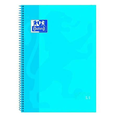 (400028276) OXFORD CUADERNO CLASSIC EUROPEANBOOK 1 WRITE&ERASE 80H A4+ 5X5MM MICROPERFORADO T/EXTRADURA TURQUESA