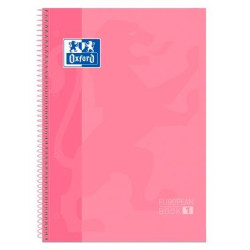 (400040984) OXFORD CUADERNO CLASSIC EUROPEANBOOK 1 WRITE&ERASE 80H A4+ 5X5MM MICROPERFORADO T/EXTRADURA ROSA CHICLE