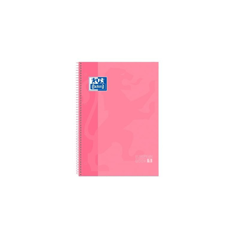 (400040984) OXFORD CUADERNO CLASSIC EUROPEANBOOK 1 WRITE&ERASE 80H A4+ 5X5MM MICROPERFORADO T/EXTRADURA ROSA CHICLE