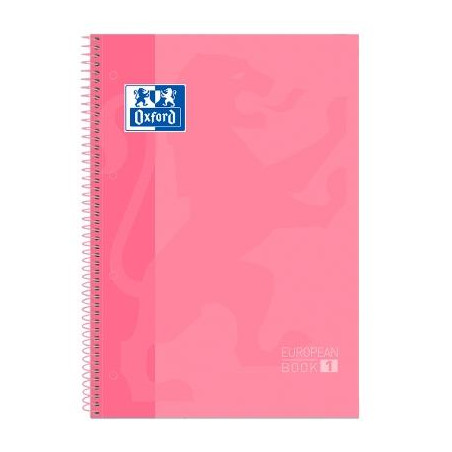 (400040984) OXFORD CUADERNO CLASSIC EUROPEANBOOK 1 WRITE&ERASE 80H A4+ 5X5MM MICROPERFORADO T/EXTRADURA ROSA CHICLE