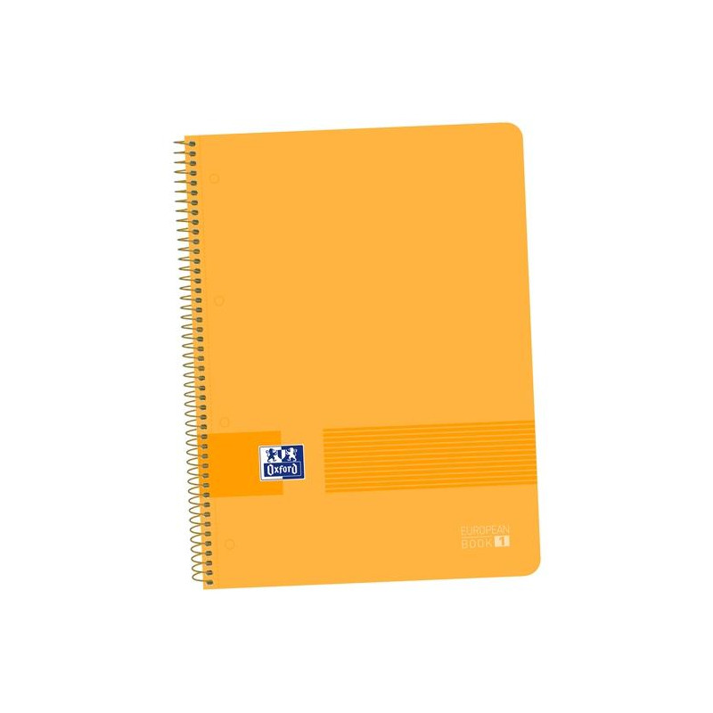 (400149422) OXFORD CUADERNO LIVE&GO EUROPEANBOOK 1 80H A4+ 5X5MM MICROPERFORADO T/PLÁSTICO PACK 5 UD MELOCOTÓN