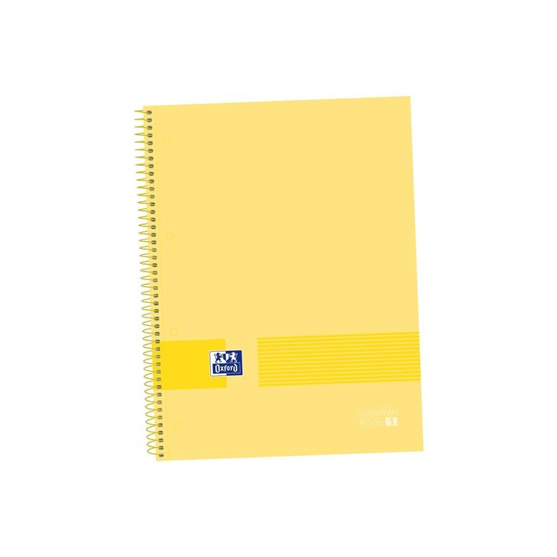 (400149494) OXFORD CUADERNO &YOU EUROPEANBOOK 1 WRITE&ERASE 80H A4+ 5X5MM MICROPERFORADO T/EXTRADURA PACK 5 UD BANANA