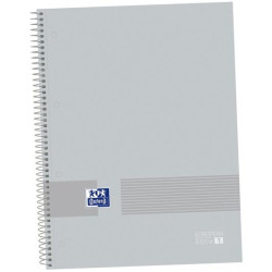 (400149496) OXFORD CUADERNO &YOU EUROPEANBOOK 1 WRITE&ERASE 80H A4+ 5X5MM MICROPERFORADO T/EXTRADURA PACK 5 UD PURE GREY