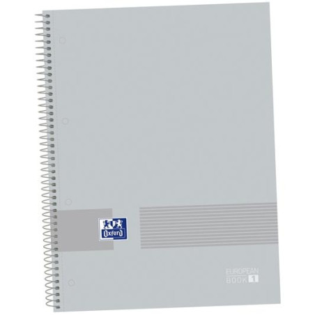(400149496) OXFORD CUADERNO &YOU EUROPEANBOOK 1 WRITE&ERASE 80H A4+ 5X5MM MICROPERFORADO T/EXTRADURA PACK 5 UD PURE GREY