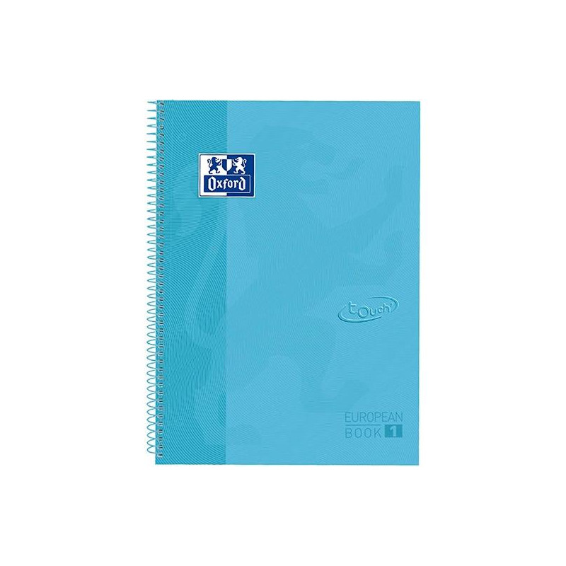 (400107010) OXFORD CUADERNO EUROPEANBOOK 1 TOUCH WRITE&ERASE 80H A4+ 5X5MM MICROPERFORADO T/EXTRADURA AZUL PASTEL