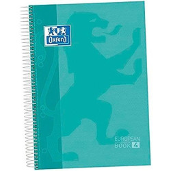 (400151429) OXFORD CUADERNO CLASSIC EUROPEANBOOK 5 MICROPERFORADO 120H (50% GRATIS) A4+ 5X5 TAPA EXTRADURA ICE MINT