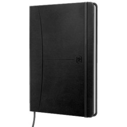 (400154943) OXFORD CUADERNO COSIDO SIGNATURE 80H A5 1 LÍNEA CIERRE C/GOMA TAPA EXTRADURA NEGRO