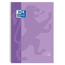 (400117273) OXFORD CUADERNO TOUCH EUROPEANBOOK 1 WRITE&ERASE 80H A4+ 5X5MM MICROPERFORADO T/EXTRADURA MALVA PASTEL
