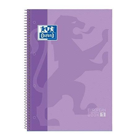 (400117273) OXFORD CUADERNO TOUCH EUROPEANBOOK 1 WRITE&ERASE 80H A4+ 5X5MM MICROPERFORADO T/EXTRADURA MALVA PASTEL
