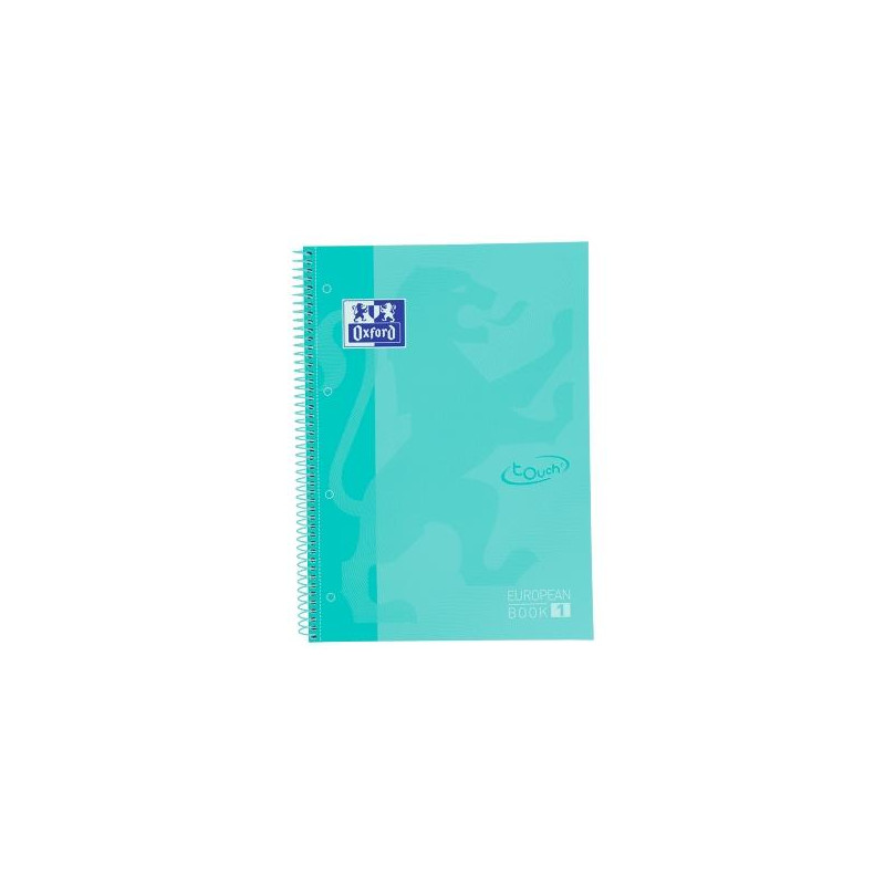 (400117274) OXFORD CUADERNO TOUCH EUROPEANBOOK 1 WRITE&ERASE 80H A4+ 5X5MM MICROPERFORADO T/EXTRADURA MENTA PASTEL