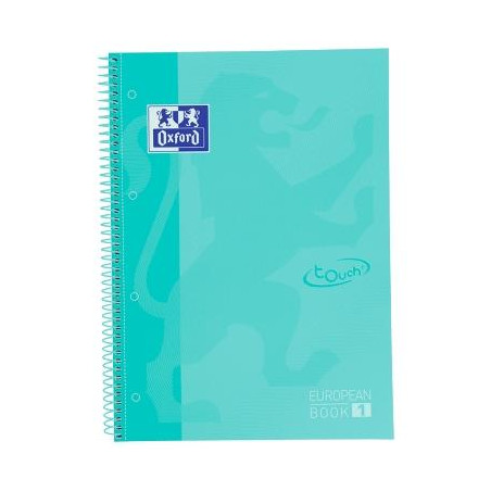 (400117274) OXFORD CUADERNO TOUCH EUROPEANBOOK 1 WRITE&ERASE 80H A4+ 5X5MM MICROPERFORADO T/EXTRADURA MENTA PASTEL