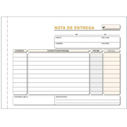 (T-49) TALONARIO ENTREGAS CUARTO APAISADO DUPLICADO AUTOCOPIA