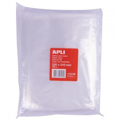 (13132) APLI BOLSAS AUTOCIERRE 220X310MM LDPE TRANSPARENTE PACK 100 UD