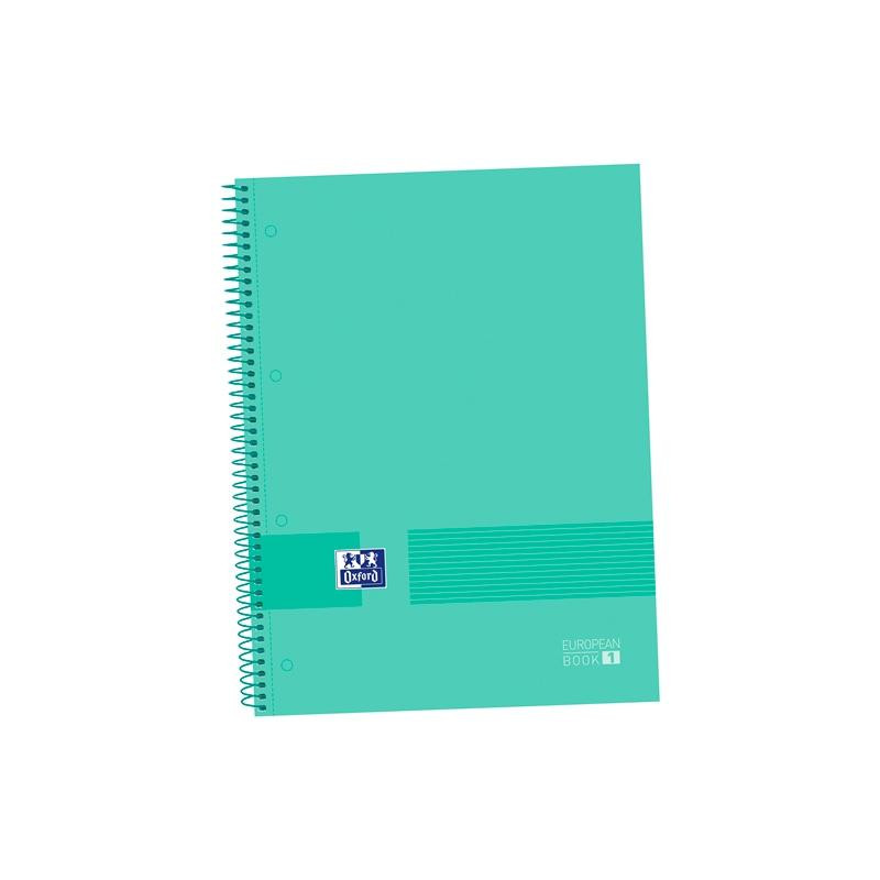 (400149495) OXFORD CUADERNO &YOU EUROPEANBOOK 1 WRITE&ERASE 80H A4+ 5X5MM MICROPERFORADO T/EXTRADURA PACK 5 UD SOFT MINT GREEN