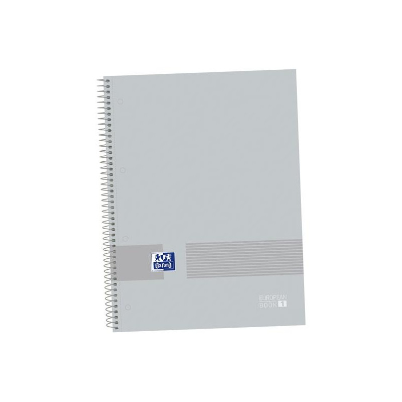 (400149496) OXFORD CUADERNO &YOU EUROPEANBOOK 1 WRITE&ERASE 80H A4+ 5X5MM MICROPERFORADO T/EXTRADURA PACK 5 UD PURE GREY