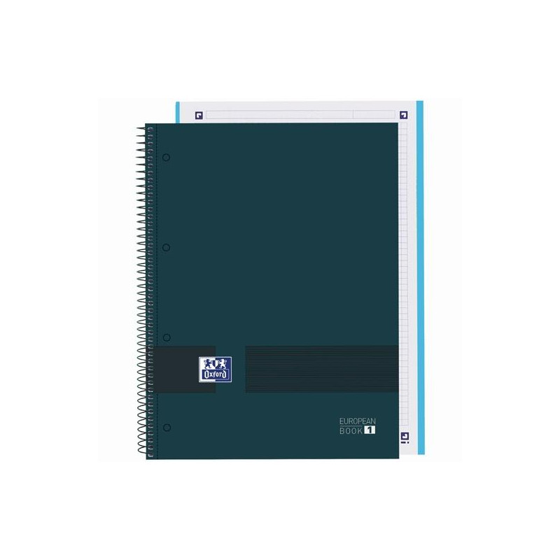 (400158918) OXFORD CUADERNO &YOU EUROPEANBOOK 1 WRITE&ERASE 80H A4+ 5X5MM MICROPERFORADO TAPA EXTRADURA AZUL PETRÓLEO