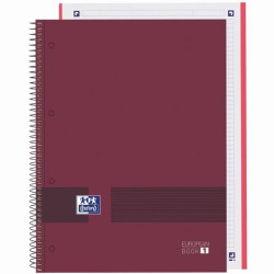 (400159030) OXFORD CUADERNO &YOU EUROPEANBOOK 1 WRITE&ERASE 80H A4+ 5X5MM MICROPERFORADO TAPA EXTRADURA BURDEOS