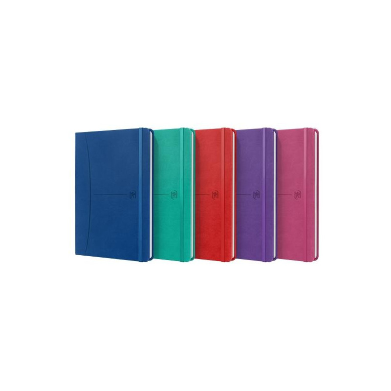 (400163615) OXFORD CUADERNO COSIDO SIGNATURE 80H A5 LISO CIERRE C/GOMA TAPA EXTRADURA C/SURTIDOS VIVOS