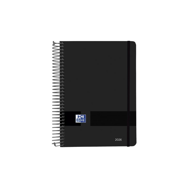 (400201730) OXFORD AGENDA ANUAL LIVE&GO ESPIRAL A5 320H DP NEGRO 2026