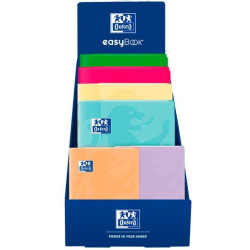 (400177822) OXFORD LIBRETAS GRAPADAS EASYBOOK A4/A5 TAPA PLÁSTICO C/SURTIDOS PASTEL/VIVOS EXPOSITOR 40 UD
