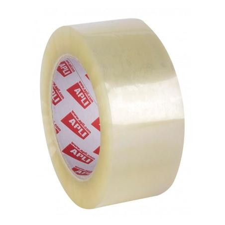 (13336) APLI PRECINTO ESTÁNDAR SIN RUIDO 28 MICRAS ROLLO 48MMX132M PP ACRÍLICO TRANSPARENTE