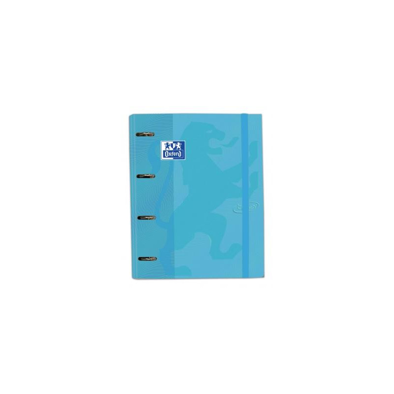 (400127152) OXFORD CARPETA ANILLAS 4X35MM TOUCH EUROPEANBINDER C/RECAMBIO 100H A4+ 5X5 T/EXTRADURA AZUL PASTEL