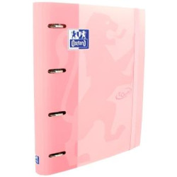 (400127154) OXFORD CARPETA ANILLAS 4X35MM TOUCH EUROPEANBINDER C/RECAMBIO 100H A4+ 5X5 T/EXTRADURA FLAMINGO PASTEL