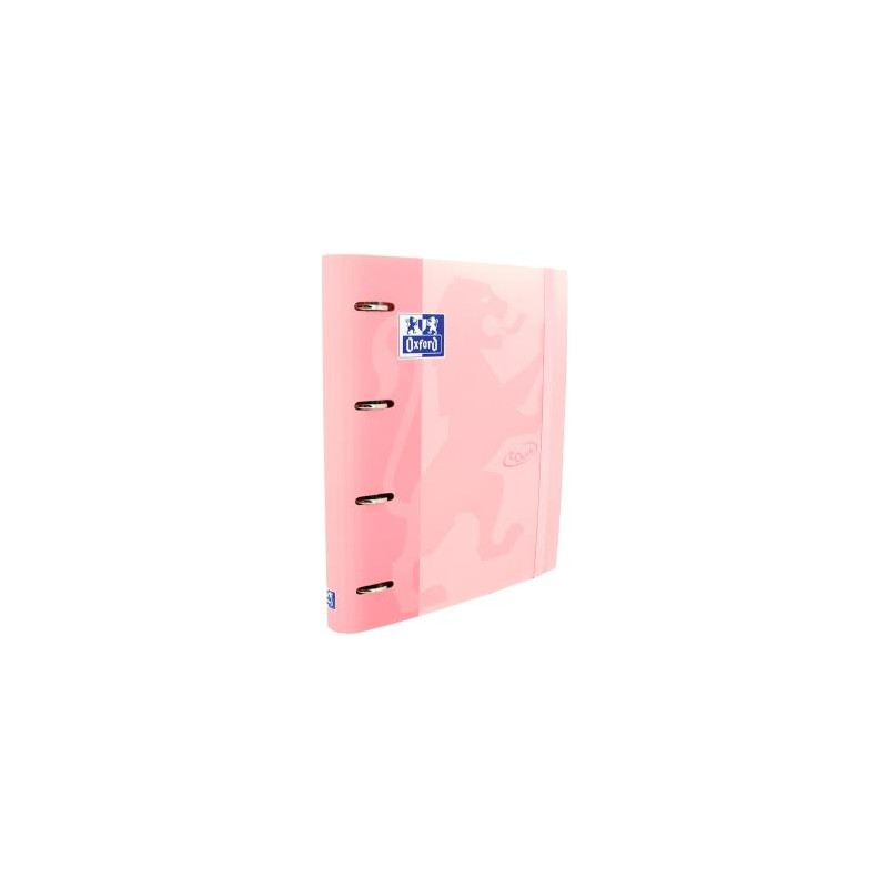 (400127154) OXFORD CARPETA ANILLAS 4X35MM TOUCH EUROPEANBINDER C/RECAMBIO 100H A4+ 5X5 T/EXTRADURA FLAMINGO PASTEL
