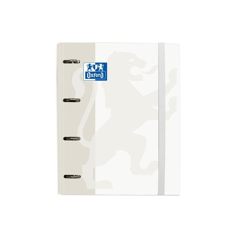 (400132987) OXFORD CARPETA ANILLAS 4 X 35MM CLASSIC EUROPEANBINDER C/RECAMBIO 100H A4+ 5X5 TAPA EXTRADURA BLANCO