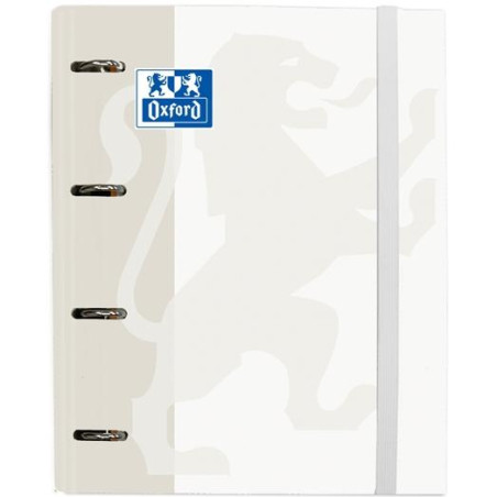 (400132987) OXFORD CARPETA ANILLAS 4 X 35MM CLASSIC EUROPEANBINDER C/RECAMBIO 100H A4+ 5X5 TAPA EXTRADURA BLANCO