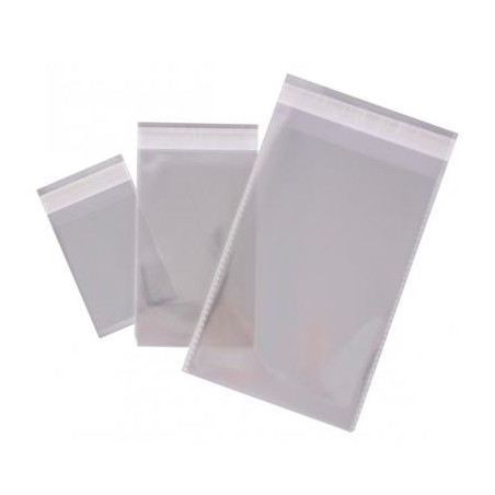 (16220) APLI BOLSAS CIERRE ADHESIVO POLIPROPILENO TRANSPARENTE 80X120MM PACK 100 UD