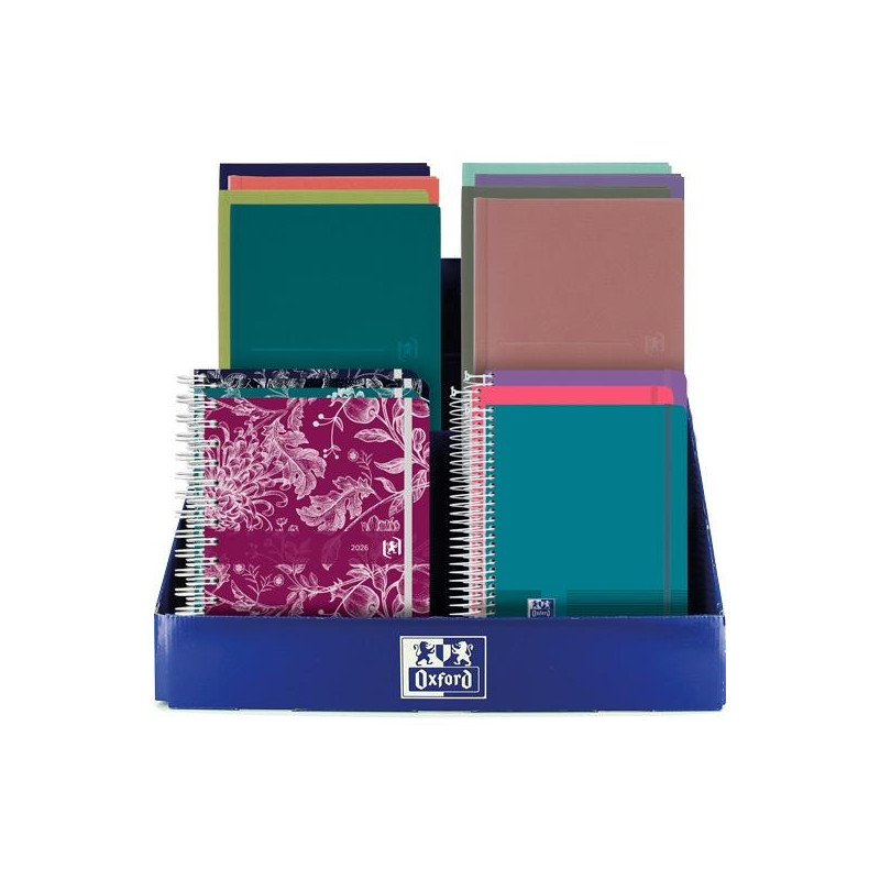(400203322) OXFORD AGENDAS ANUALES EXPOSITOR COLORFUL 2026 SURTIDO 24 UD