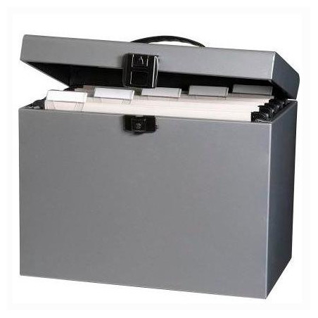 (100330261) OXFORD MALETÍN ARCHIVADOR CLASS´N GO CLASSIC METÁLICO PARA CARPETAS COLGANTES A4 GRIS