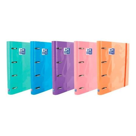 (400075372) OXFORD CARPETA DE ANILLAS 4X35MM EUROPEANBINDER CLASSIC C/RECAMBIO 100H A4+ 5X5 CIERRE C/GOMA C/SURTIDOS