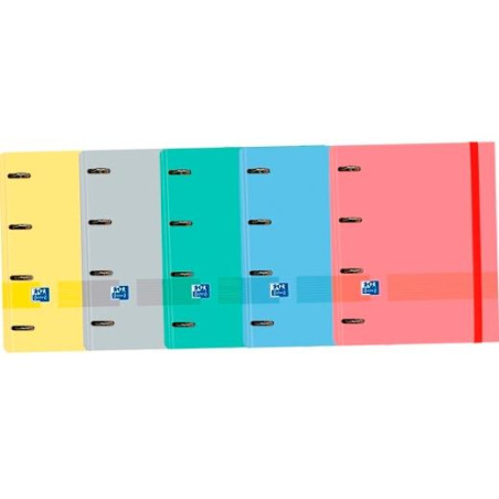 (400149415) OXFORD & YOU TE CARPETA ANILLAS EUROPEANBINDER  4 X 35MM C/ RECAMBIO 100H 5X5 A4+ SURTIDOS
