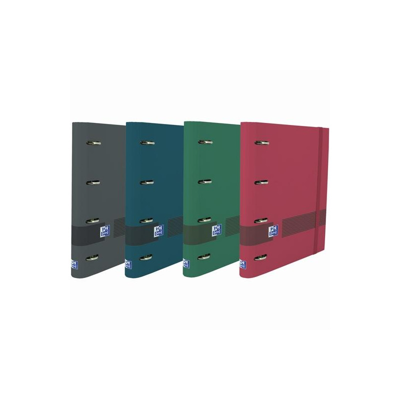 (400158870) OXFORD & YOU TE CARPETA 4 ANILLAS 35MM EUROPEANBINDER A4+ T/EXTRADURA C/RECAMBIO 5X5 C/SURTIDOS NEUTROS