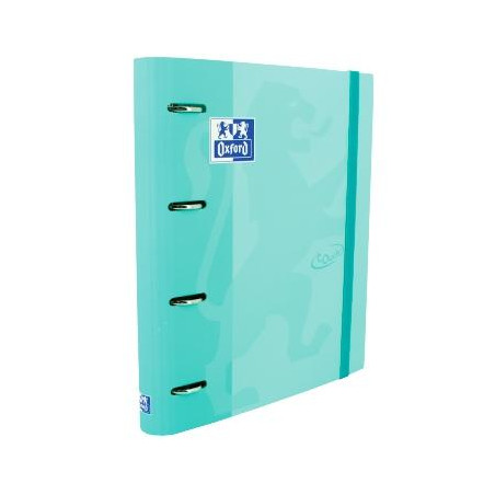 (400127153) OXFORD CARPETA ANILLAS 4X35MMTOUCH EUROPEANBINDER C/RECAMBIO 100H A4+ 5X5 T/ESTRADURA ICE MINT PASTEL